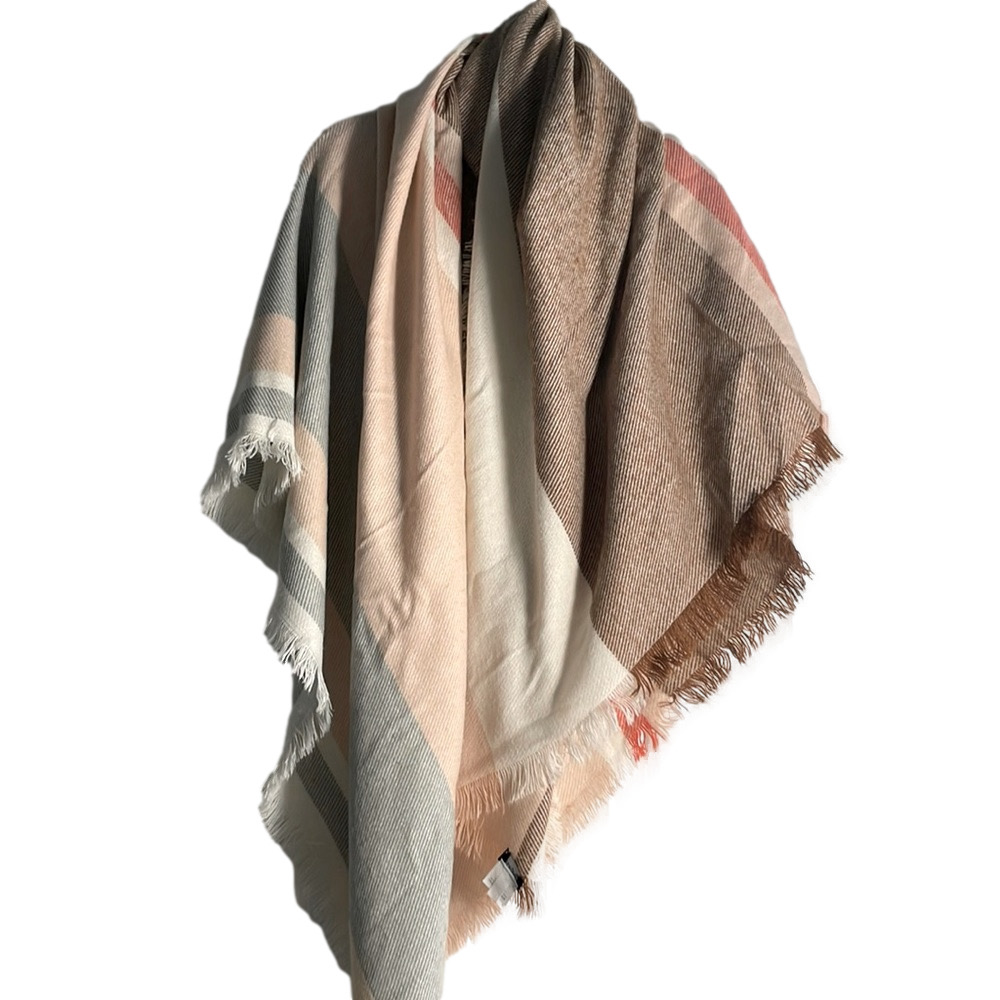 Madewell color block blacket scarf pink